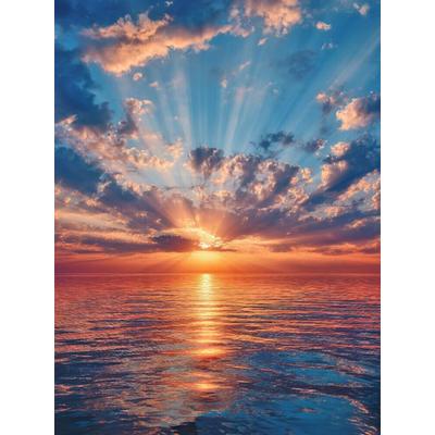CALVENDO Puzzle Ruhiger Sonnenaufgang über einer stillen Meeresoberfläche | 1000 Teile Lege-Größe 64x48cm Foto-Puzzle für glückliche Stunden, Sonstige