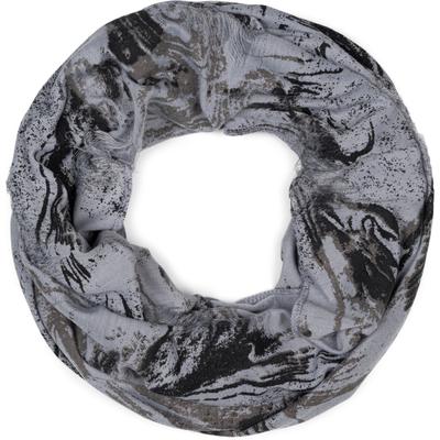 Loop STYLEBREAKER "Gemusterter Loop Schal im Destroyed used Look", Damen, grau (hellgrau), Obermaterial: 50% Viskose CV. 50% Polyester PES., Modisch, Modetücher Loop