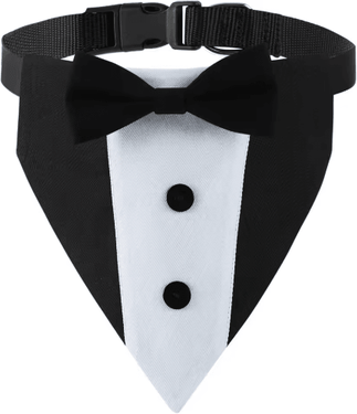 Inspire Picks Sucado Pet Wedding Collar With Bow Tie Bandana Adjustable Dog Engagement Outfit sd002 m 50cm Collar