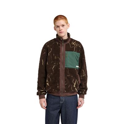 Outdoorjacke ELEMENT "Oak Sherpa", Herren, Gr. M, braun (java lines), Obermaterial: 100% Polyester., Jacken Outdoorjacke