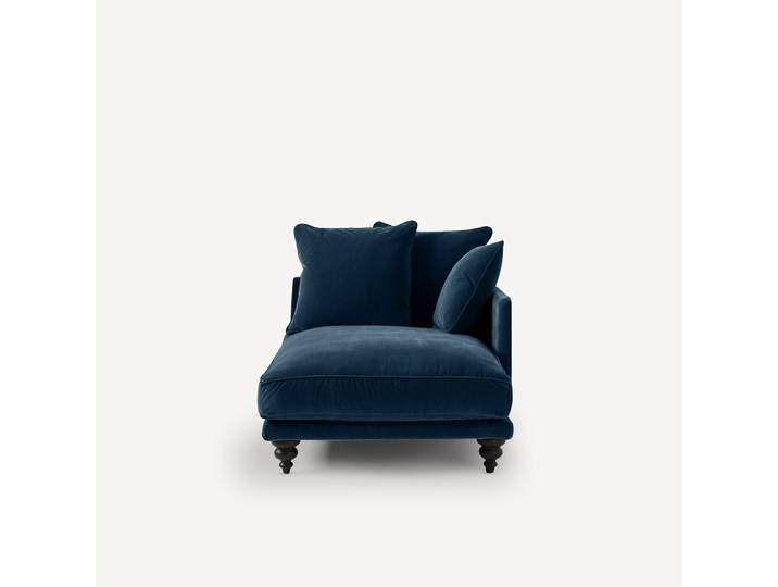 AM.PM Méridienne velours, Lazare Méridienne gauche Bleu Paon