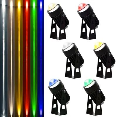 Silver Stone Store Landscape Lighting Red Green Blue, Waterproof Outdoor LED Wall Spotlights, Bright Beam Of Light For Patio And Outdoor red