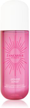 Lancaster Eau de Hair & Body Mist névoa perfumada para rosto, corpo e cabelo fragrâncias Jasmine Sunset 236 ml. Eau de Hair & Body Mist