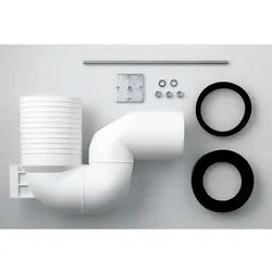 LAUFEN Spezial-Ablaufbogen 899025000001 Abgang senkrecht Wandabstand  220-350 mm