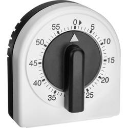 TFA Dostmann Analoger Küchen-Timer Eieruhr Weiß-Schwarz analog 38.1041
