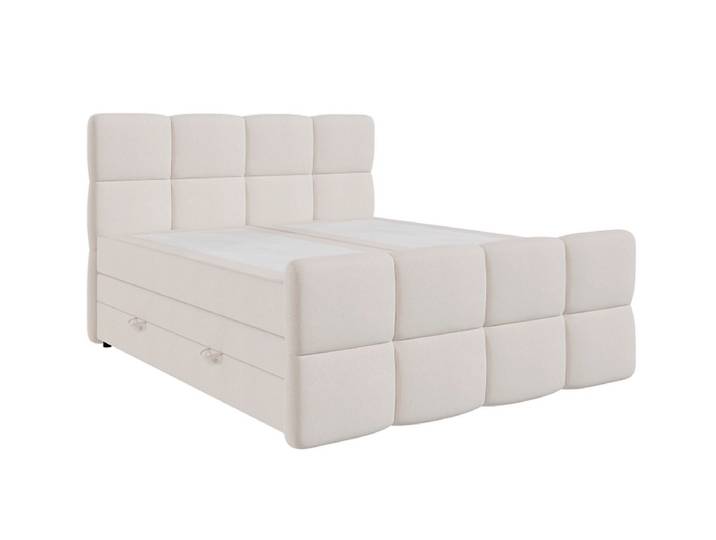Boxspringbett GELATO beige 180x200cm halbfest