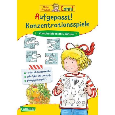 Conni Gelbe Reihe (Beschäftigungsbuch): Aufgepasst! Konzentrationsspiele, Taschenbuch von Hanna Sörensen, Carlsen, 978-3-551-18270-8