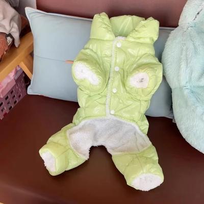 Uplifted Finds Winter Warm Sphynx Cat Jumpsuit Overalls green xs