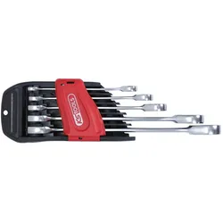 KS Tools, Schraubenschlüssel, DUO GEARplus Ratschenringmaulschlüssel-Satz mit Maul-Ratschenfunktion, 5-tlg