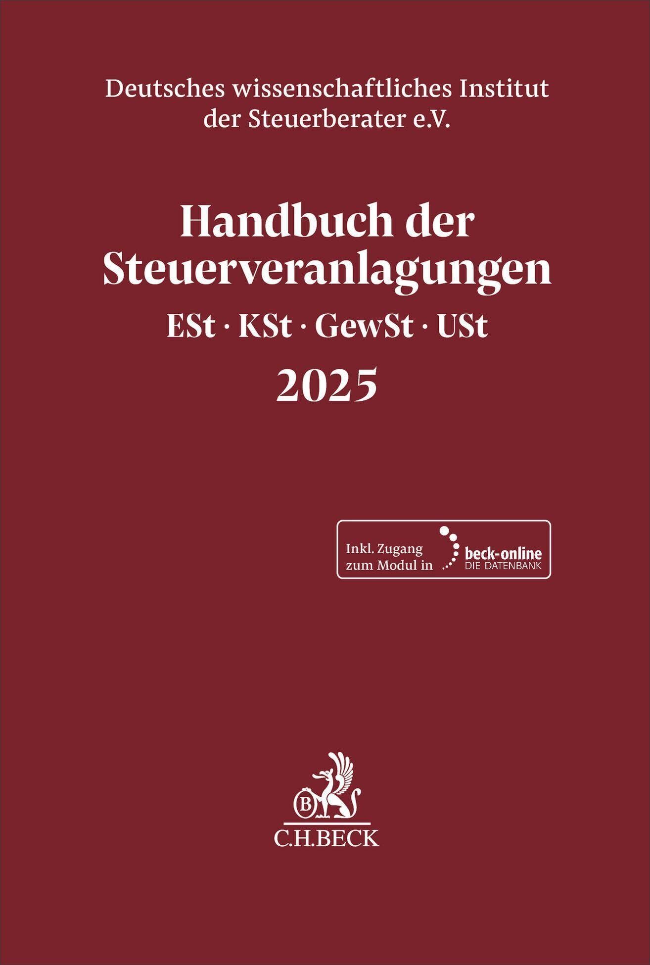 Handbuch der Steuerveranlagungen 2025 - Preis vom 11.10.2026 03:10:56 h