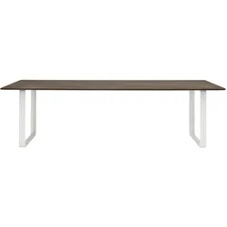Muuto 70/70 Tisch, 255 x 108 cm, eiche massiv geräuchert / weiß