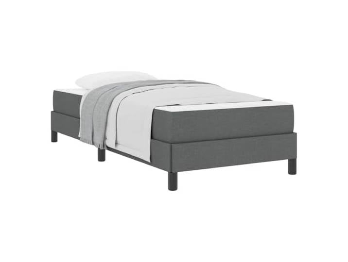 vidaXL Boxspringbett Dunkelgrau 100 x 200 cm Stoff