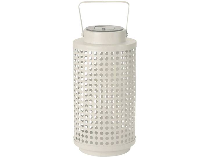 Solar-Laterne, zum Aufstellen oder Aufhängen, Metall, weiss, Höhe 23 cm