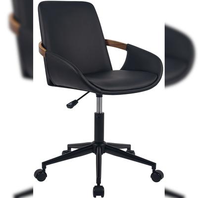 CLP Bürostuhl Daina Kunstleder HBT: 81x53x57 cm walnuss schwarz
