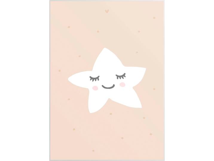 Wandbild REINDERS Slim Frame White 50x70 Sleeping Star , grün (farbe bild(er): khaki), B:50cm H:70cm T:2cm, MDF, Bilder, Wandbild
