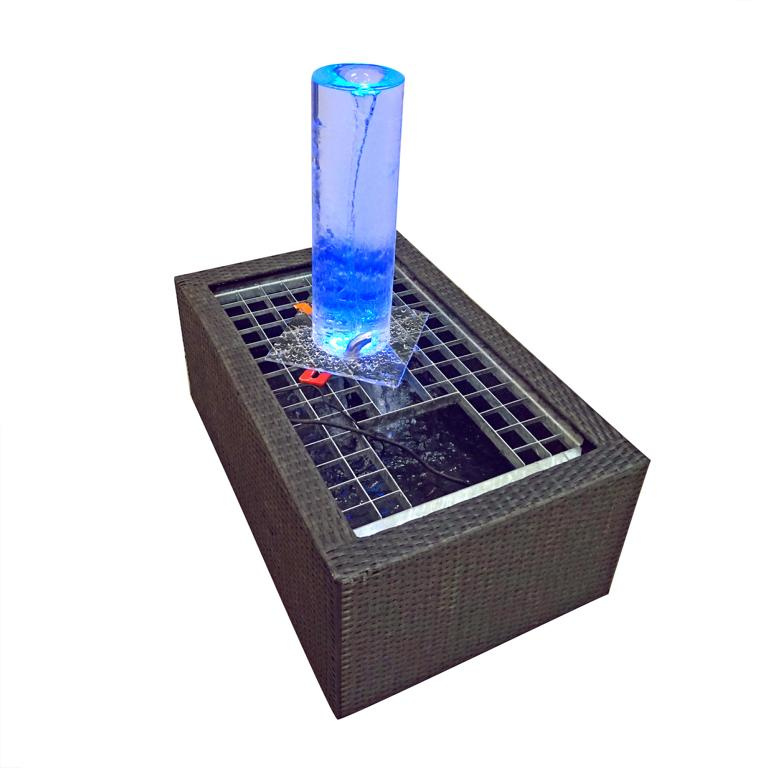 OUTSIDELIVI ARDALES Acrylsäule Strudel 2300l/h,24 LEDs weiß,H50xØ15cm 16890215