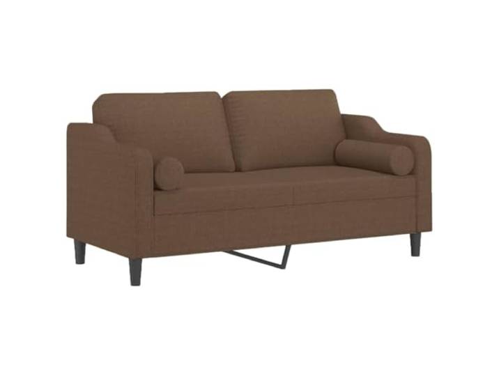 KTHLBRH 2-Sitzer-Sofa, braun, 140 cm, aus Stoff Gestell aus Metall, Füllung aus Schaumstoff, 2 Kissen inklusive, 110 kg pro Sitzfläche