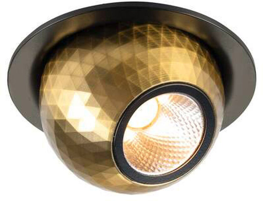 Slv Dysko, Deckeneinbauleuchte, Rund, Phase, 2700k, 6.4 W, 36°, Schwarz / Gold - Einbauleuchten