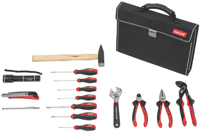 HOLEX Jeu de 15 outils de fixation dans une sacoche, Nombre de pièces : 15 (686006 15)