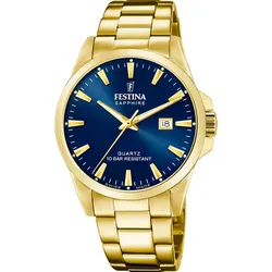 Festina Quarz Herren Swiss Made F20044/3 - blau,gold - 41mm