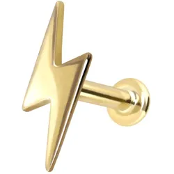 14 Karat Gold Labret mit Push Fit BLITZ