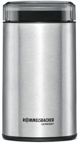 Kaffeemühle ROMMELSBACHER "EKM 100", schwarz (silberfarben, schwarz, transparent), Kaffeemühlen, Kaffeemühle silberfarben, schwarz, transparent Einheitsgröße