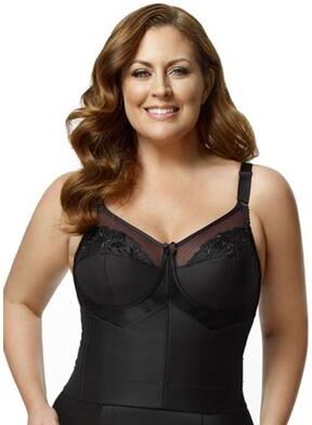 Plus Size Women's Back to Basics Softcup Longline 5001 by Elila in Black (Size 40 DD)