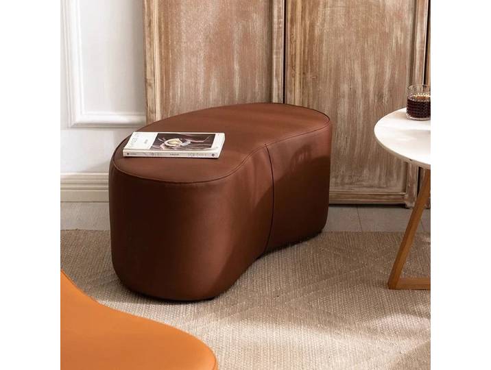 Maison lumière luxe en cuir design canapé tabourets repose-pieds pouf couloir pouf loisirs tabouret poufs meubles de salon