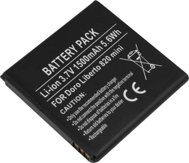 Avizar Doro Liberto 820 Mini vervangende Li-Ion batterij, 3,7V, 1500mAh, zwart