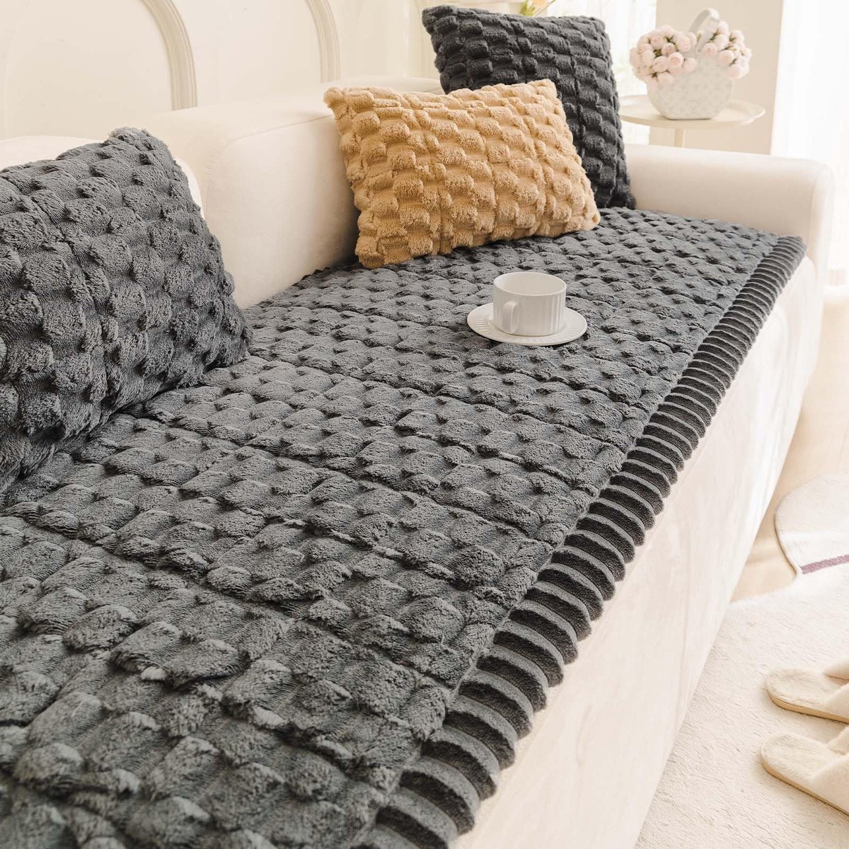 Elzusha Antislip Sofa Protector voor 1-4 Zits Sofas en Hoekbanken