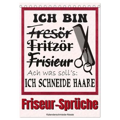 Friseur-Sprüche (Tischkalender 2026 DIN A5 hoch), CALVENDO Monatskalender