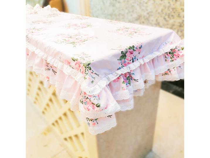 Nappe rétro coréenne en coton imprimé Rose, nappe en dentelle, Style princesse Rose, nappe de luxe légère nordique, décoration de la maison