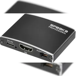 SpeaKa Professional SP-HDMIS-200 HDMI-Splitter mit Aluminiumgehäuse, Ultra HD-fähig 3840 SP-13723876