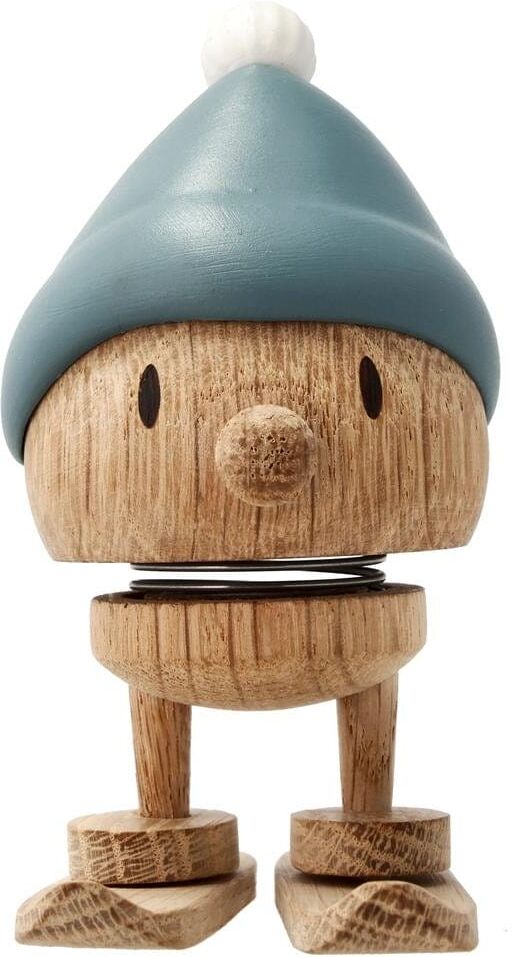 Dekofigur HOPTIMIST "Skiing Hoptimist Bumble", braun (blau, braun), Dekofiguren, Dekofigur blau, braun Einheitsgröße