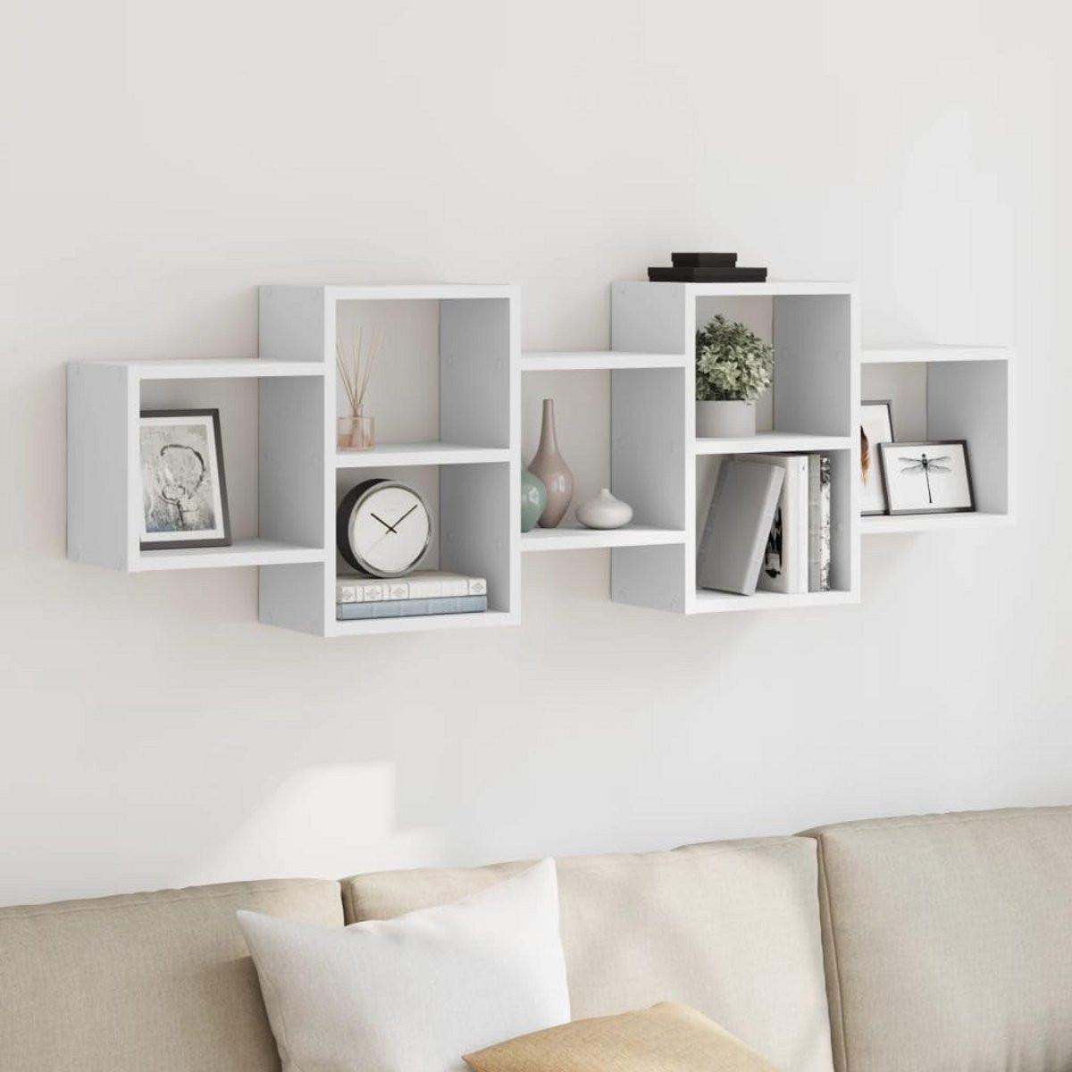 Zwevende Wandplank Wit - Recht & Wandmontage