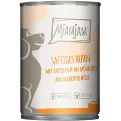 MjAMjAM saftiges Huhn mit zarter Ente an Möhrchen und gekochter Hirse 6x400 g