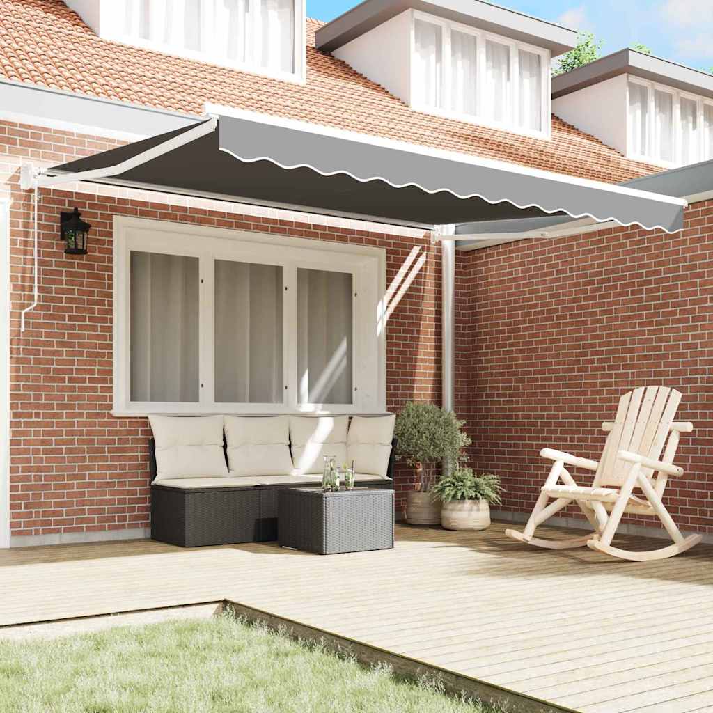 vidaXL Electric Awning Frame 3,5 x 2,5 m Blanc Aluminium thermolaqué
