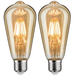Paulmann Vintage Edition Bundle LED Kolben E27 230V 2x680lm 2x6,5W 2500K Gold 5066