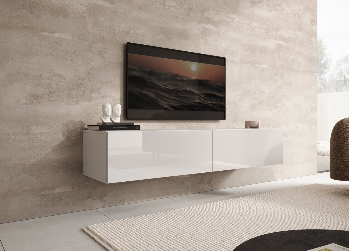 Meubella TV-meubel Palm - Wit - 160 cm