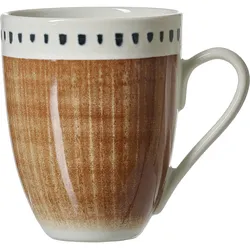 Henkelbecher NATURA (BHT 8,50x10,50x8,50 cm) - braun - BHT 8,50x10,50x8,50 cm