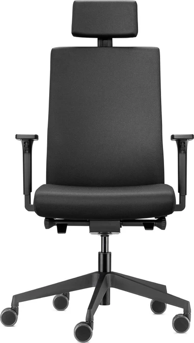 Trendoffice by Dauph Bürostuhl to-strike comfort mit Nackenstütze , 9246 Stoff schwarz, Gestell schwarz