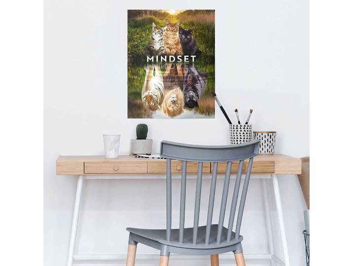 Poster Mindset Papier Multicolore 40 x 50 x 0cm