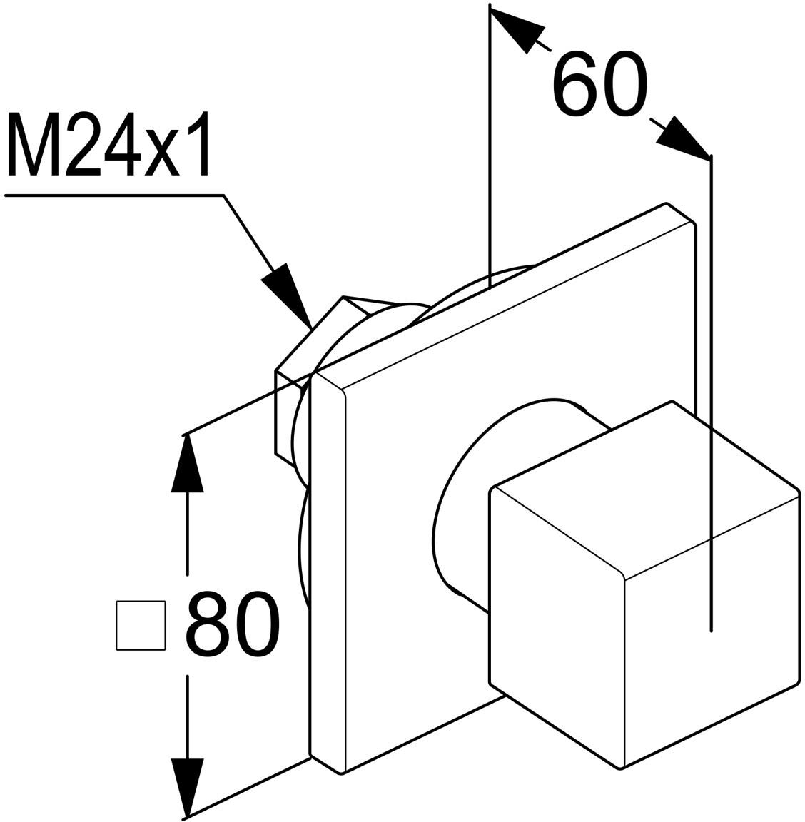 Kludi DECUS 2-Wege-Umstellung, Feinbau-Set