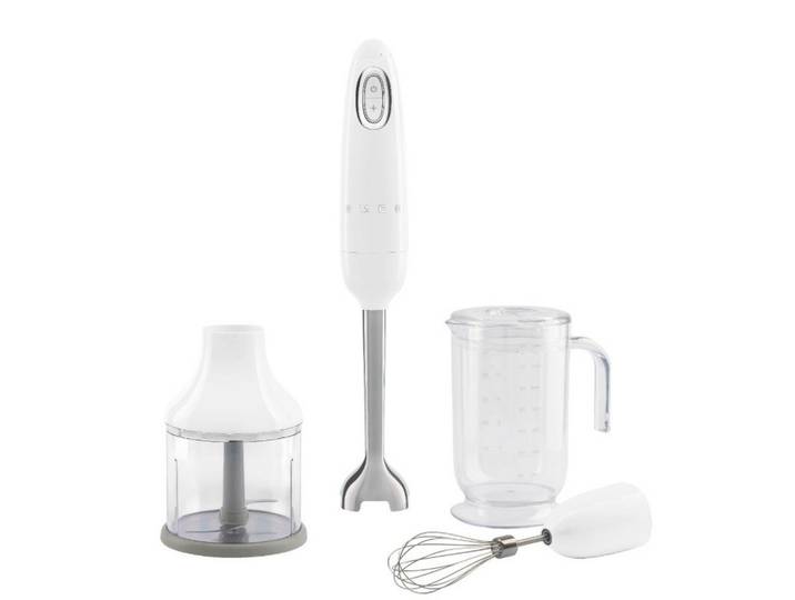 Smeg Stabmixer 50´s Style, Weiß, Metall, 6.5x41.4x6.5 cm, Küchengeräte, Mixer