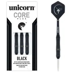 Unicorn Core Plus Black Brass 1 Steel Darts 22 g