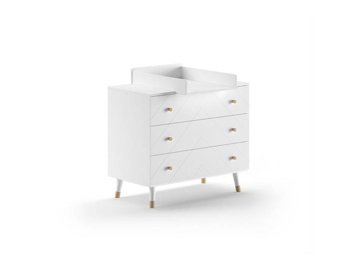 Furnlux Wickeltisch Billy Weiß 100x74x100 cm, Holz, 100x100x74 cm, Baby- und Kindermöbel, Babyzimmer, Wickelkommode & Zubehör, Wickelkommoden