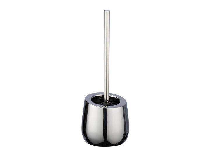 Wenko Wc-Bürste Badi 13,5/13,5/38 cm, Silberfarben, Keramik, Rund, 13.5x38x13.5 cm, Badezimmer, WC Ausstattung, WC-Bürsten