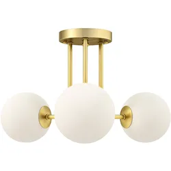 DECKENLEUCHTE Metall Kunststoff Gold Deckenlampe