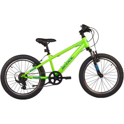 Jugendfahrrad S’COOL "S'COOL Xroc 20-K6 Neon Green/Ocean" Gr. 29, grün (neon grün, ocean), Fahrräder, Kinder, 29cm, 20 Zoll (50,80cm)