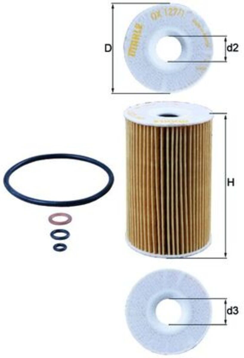 Ölfilter MAHLE KNECHT OX 127/1D